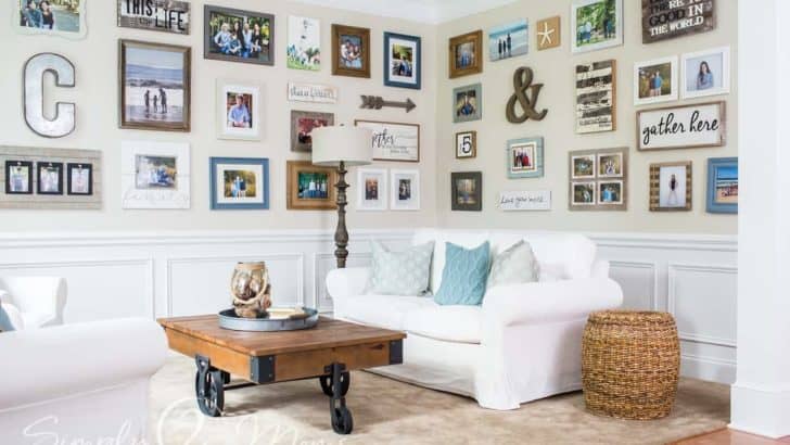 photo of both gallery walls in room