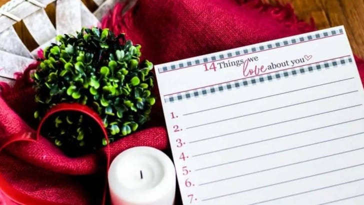 free printable on red blanket in tobacco basket with greenery