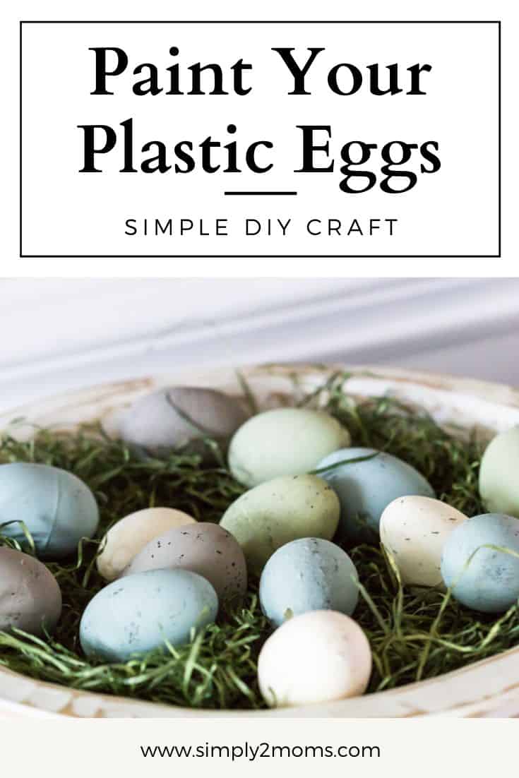 Chalk painted plastic eggs Easy budget DIY craft Simply2moms