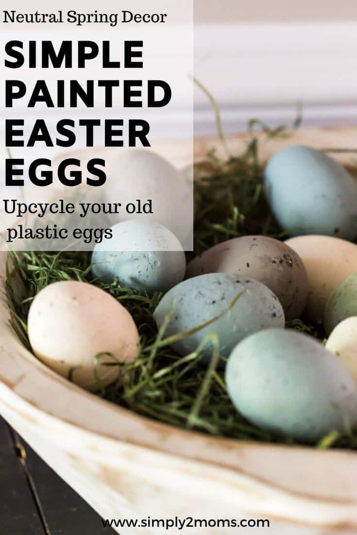 Chalk painted plastic eggs Easy budget DIY craft Simply2moms