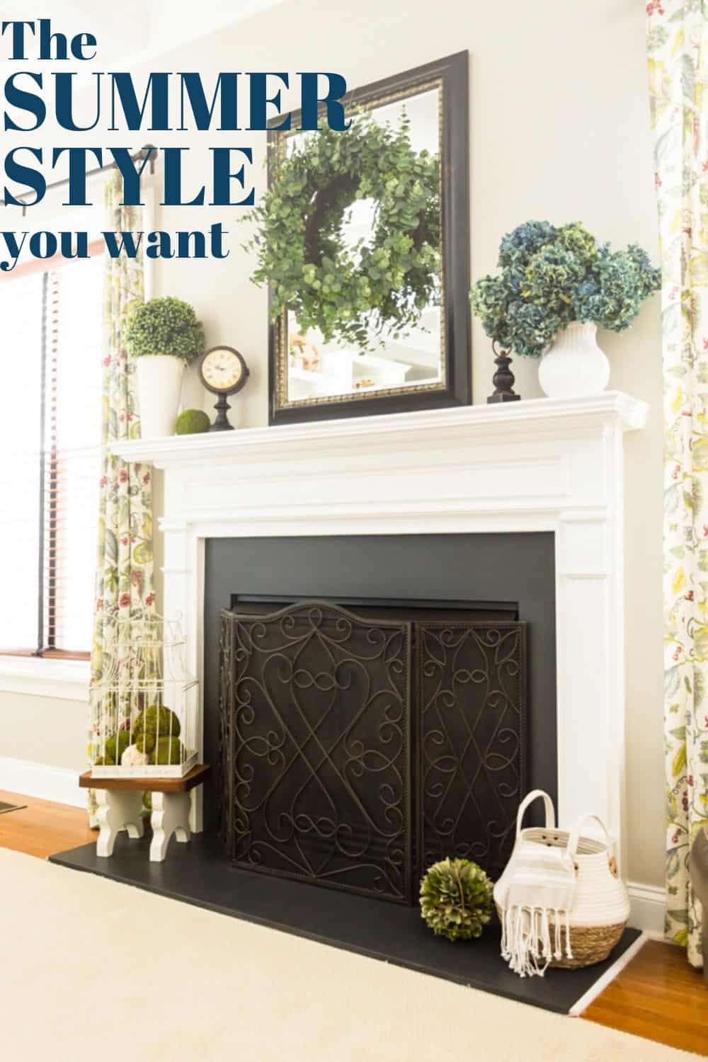 Simple Summer Fireplace Decorating Ideas for Your Home