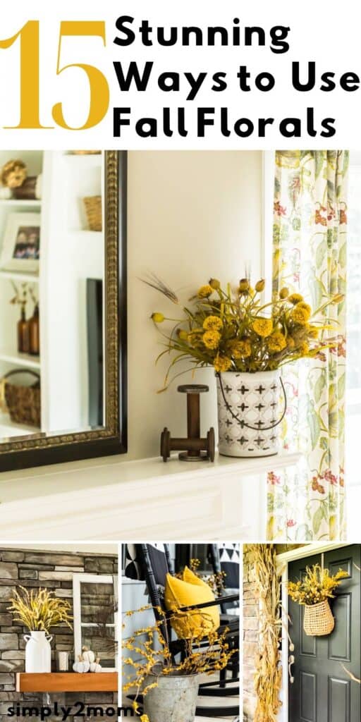 Pinterest graphic for fall floral decor