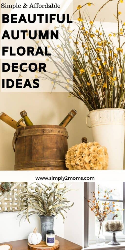 Pinterest graphic for fall floral decor