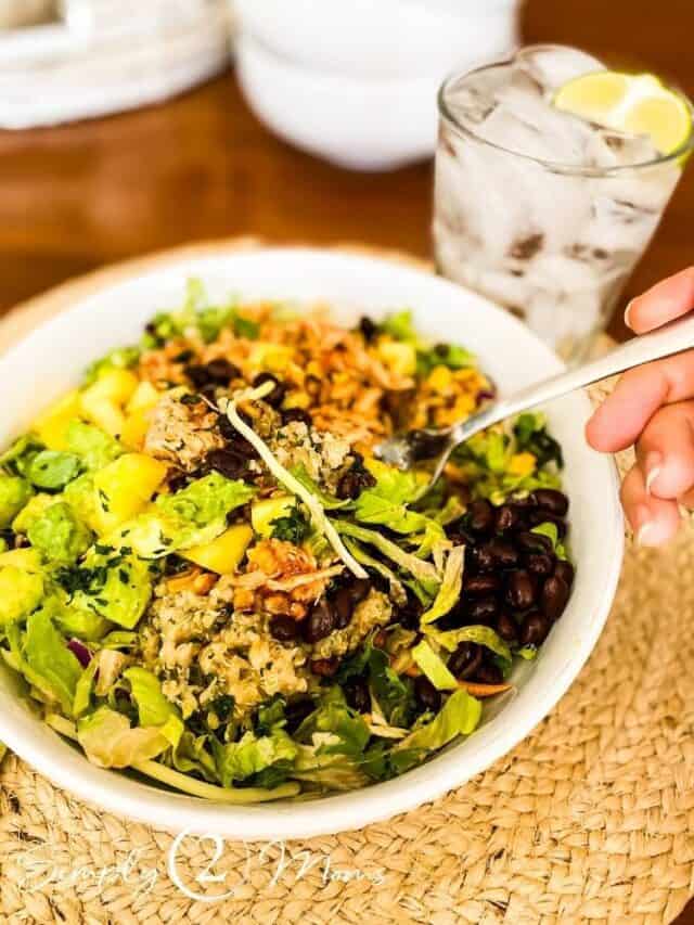 The Best Instant Pot Salsa Chicken Quinoa Salad Bowls Simply2moms