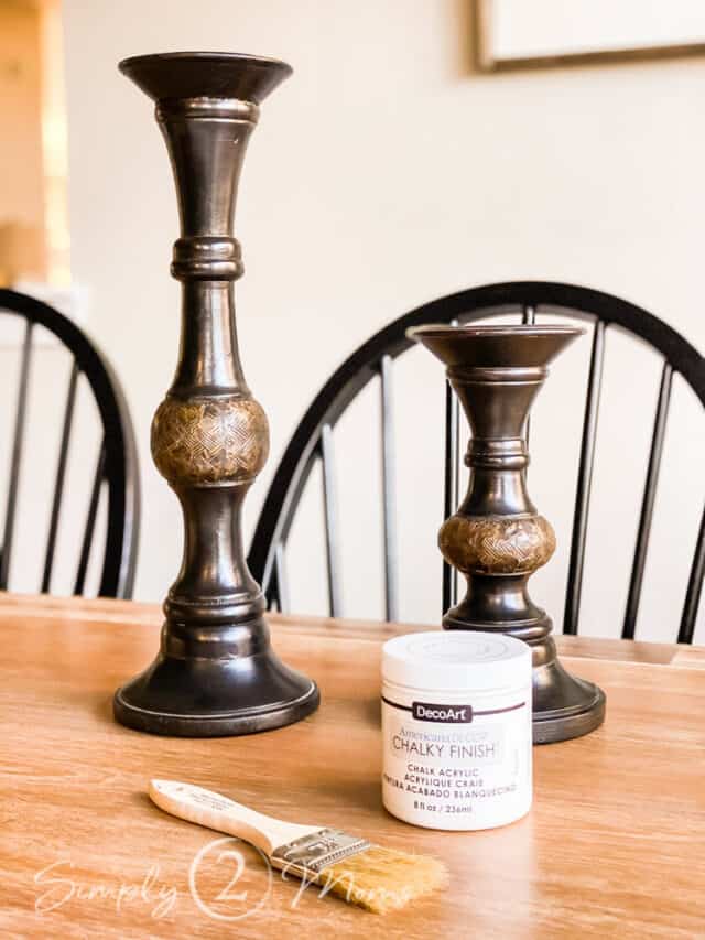 How to Update Pillar Candleholders with Chalk Paint Simply2moms