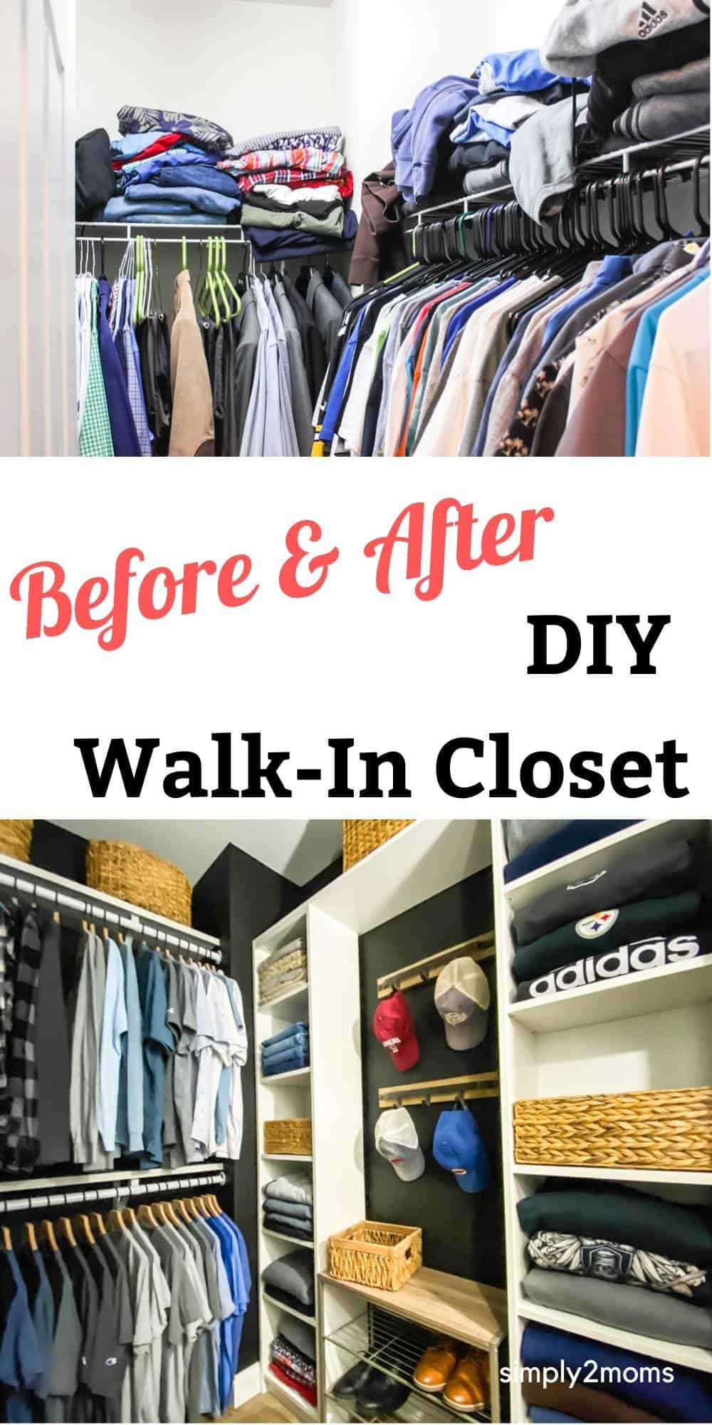 How to DIY a Main Bedroom Closet for Less than $250