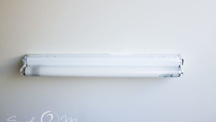 fluorescent light on ceiling before replacing with regular light