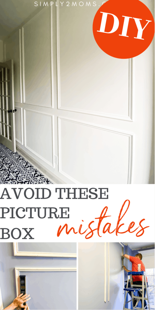 Pinterest graphic for picture frame moulding mistakes to avoid