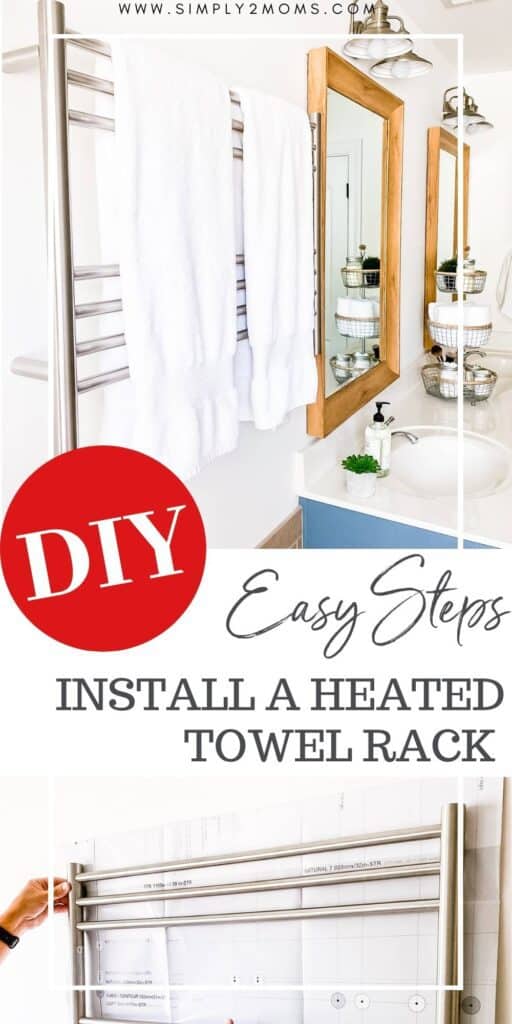 Pinterest graphic diy easy steps install a heated towel rack