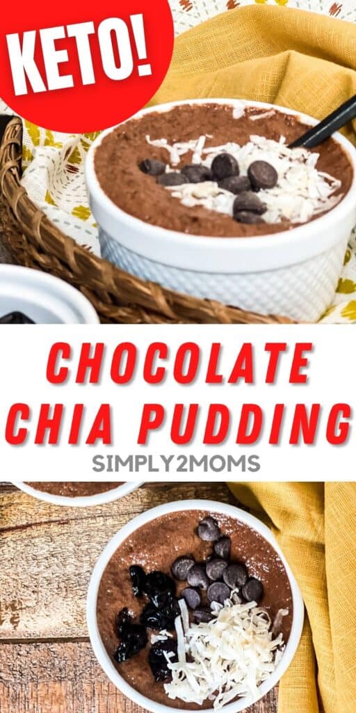 Keto Mexican Chocolate Chia Pudding pin graphic