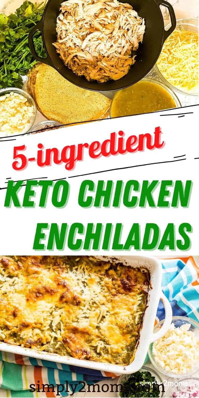 The Best Green Chile Chicken Enchilada Recipe! Keto Simply2moms