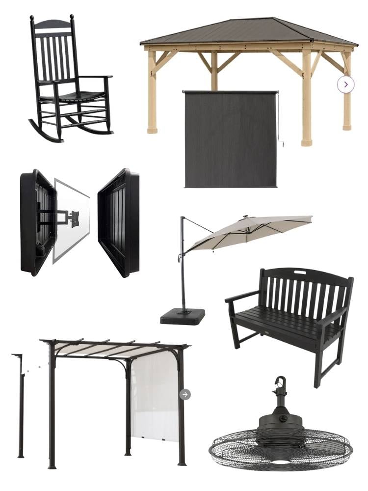 collage of outdoor products bloggers picked for weekly shopping favorites