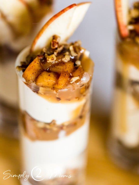 The Best Keto Apple Caramel Cheesecake Parfait Cups THMS
