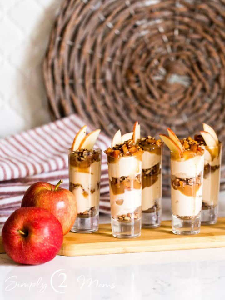 The Best Keto Apple Caramel Cheesecake Parfait Cups THMS
