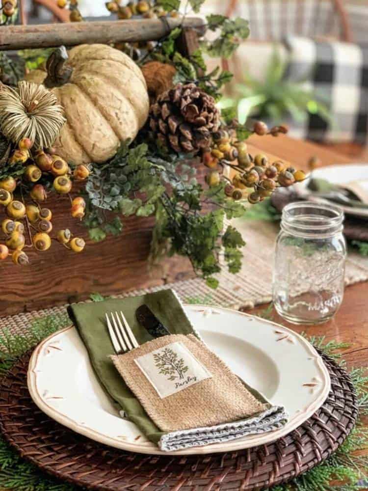 fall tablescape from Stacy at BricksnBlooms