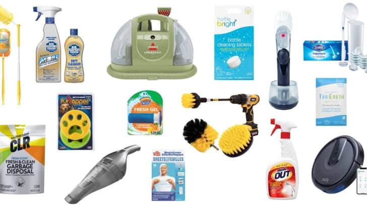 cleaning products images from Amazon feature photo collage