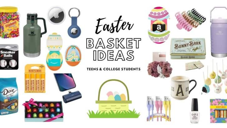 collage of products including things for Easter baskets feature photo