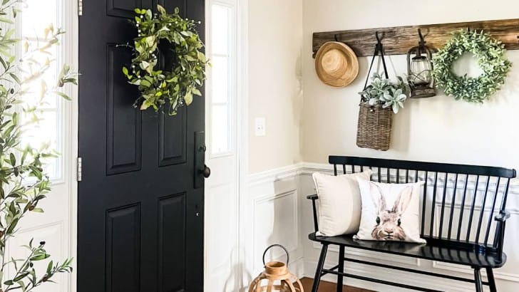 foyer decorated for spring feature image