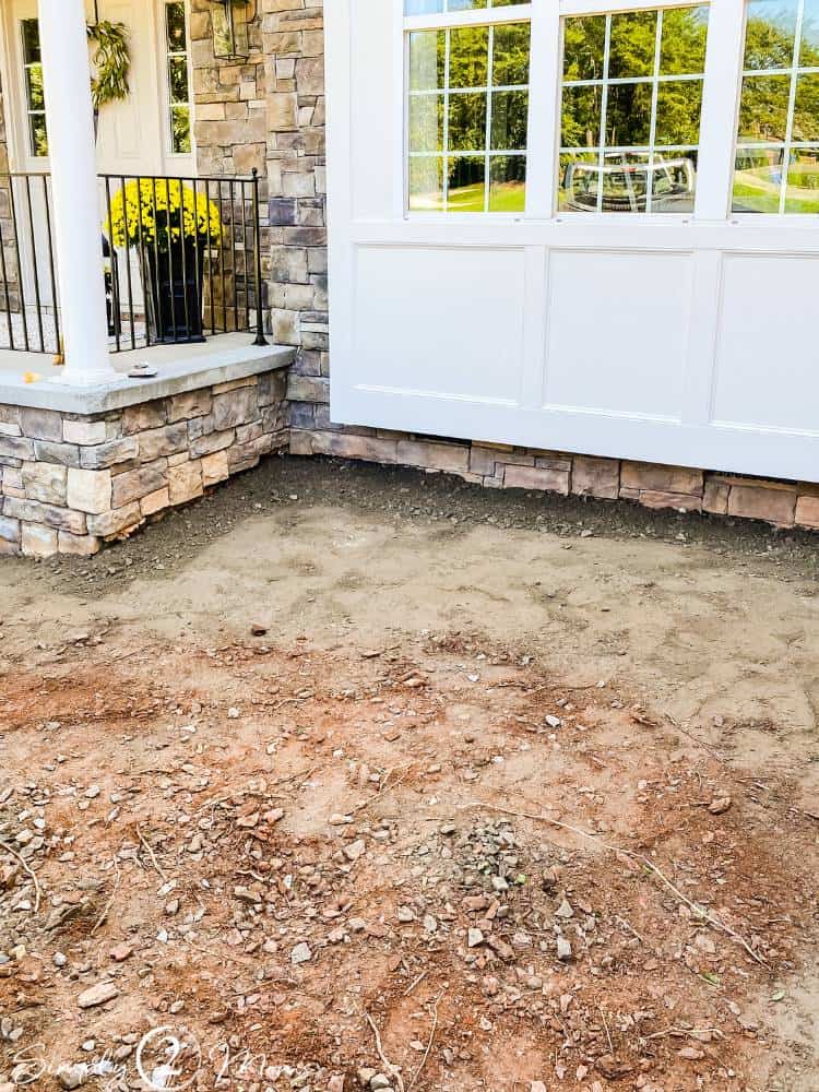 after ground releveled with proper materials near foundation