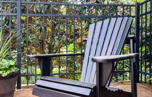 restored outdoor Adirondack chair on patio