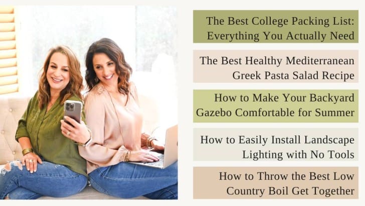 graphic with photo of bloggers and list of weekly blog posts