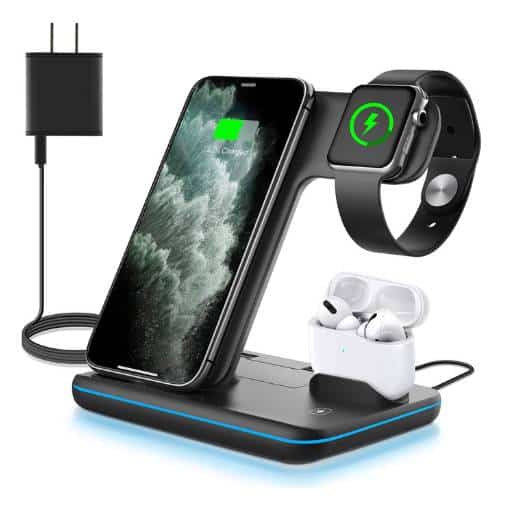 3 in 1 charging station for phone, ear buds and watch